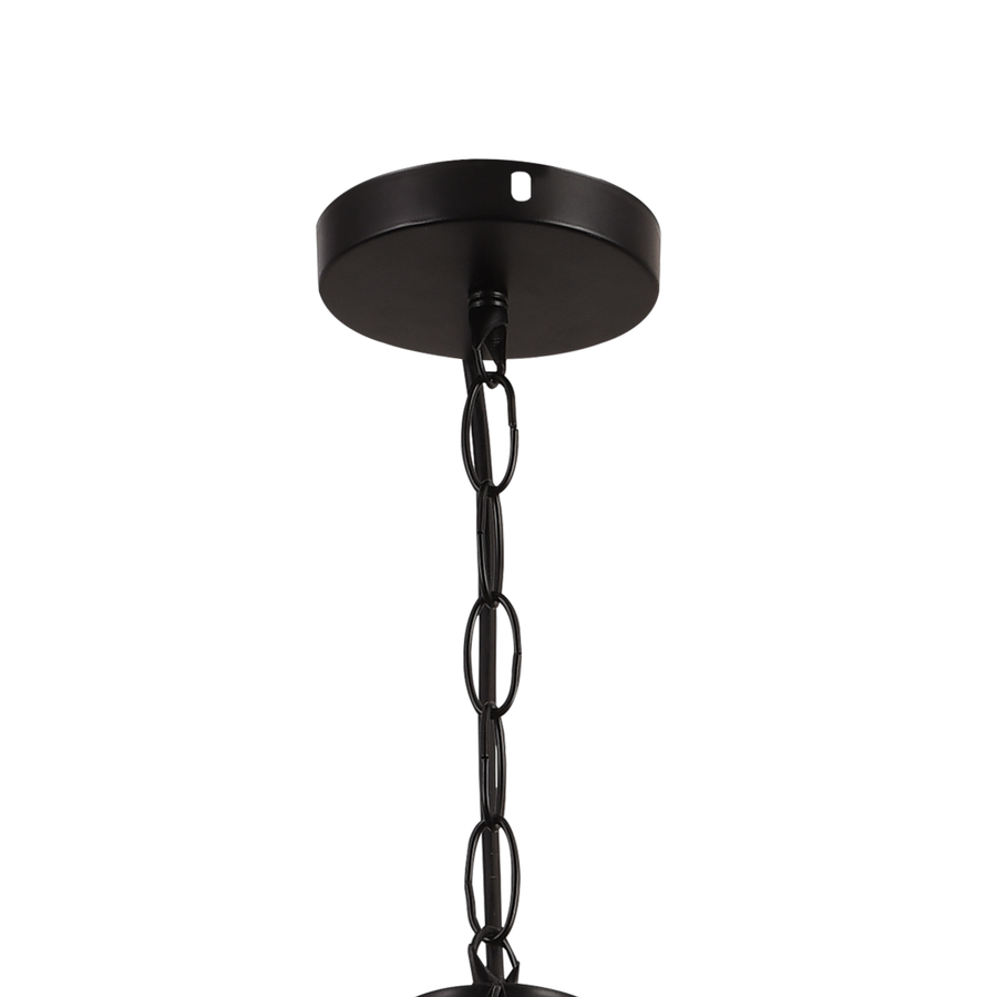 Lustre suspendu vintage, LV571/3BK, 3*E27, marron, métal et ficelle