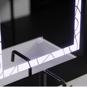 Miroir LED rectangulaire, 60x80cm, Deco Frame Basic Touch