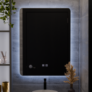 Miroir LED rectangulaire ARTEA Touch, 60X80cm, système anti-buée, intensité variable, lumière froide 6000K