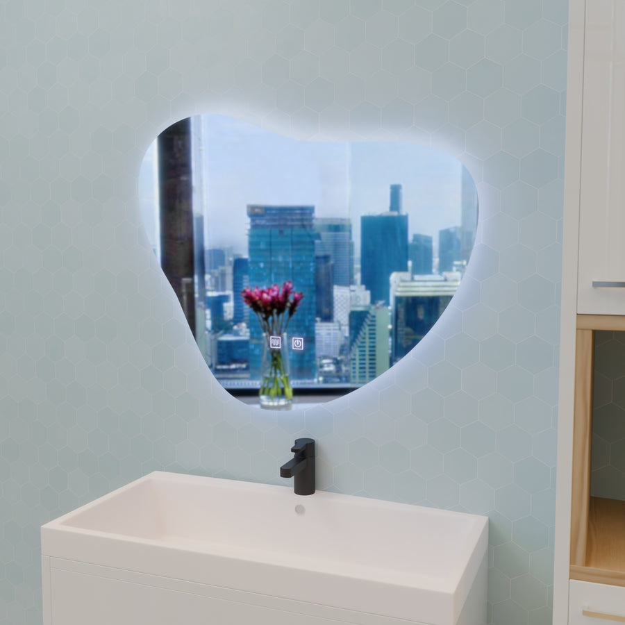 Miroir LED Tactile Avonita Système Antibuée 87X70cm, E83S/87X70