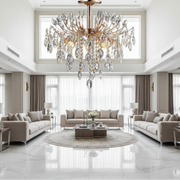 Lustre en cristal PALERMO Eleganza 5xE14, diamètre 50cm, doré