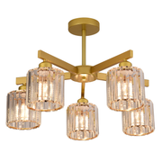 Lustre classique moderne LC110/5GD avec cristal, 5xE27, or, métal et cristal