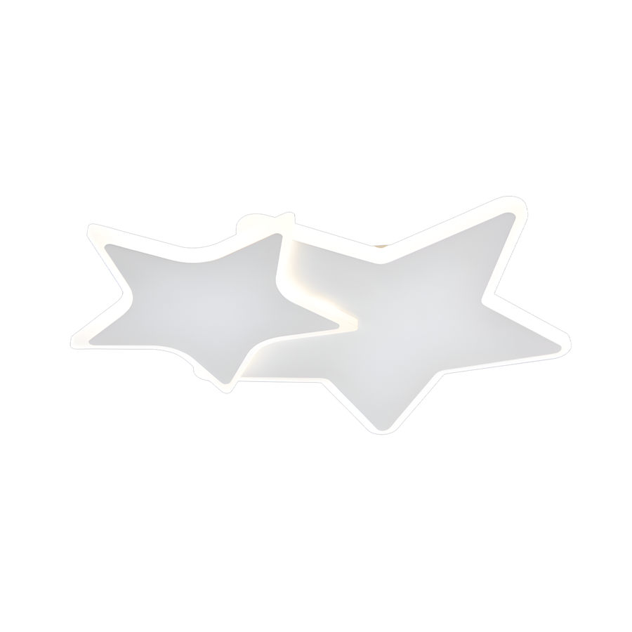 Lustre LED avec télécommande 41W, Étoiles, Lumière Froide/Chaude/Neutre, Dimmable, Blanc