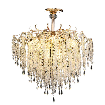Lustre en cristal STROZZI Magno 8xE14, diamètre 60cm, doré