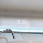 Miroir LED rectangulaire 90x75cm, système anti-buée tactile EDGE, cadre noir