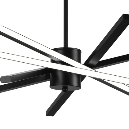 Lustre LED avec télécommande LT176/5BK, 69W, 5 éléments, lumière froide/chaude/neutre, variable, noir, hauteur réglable