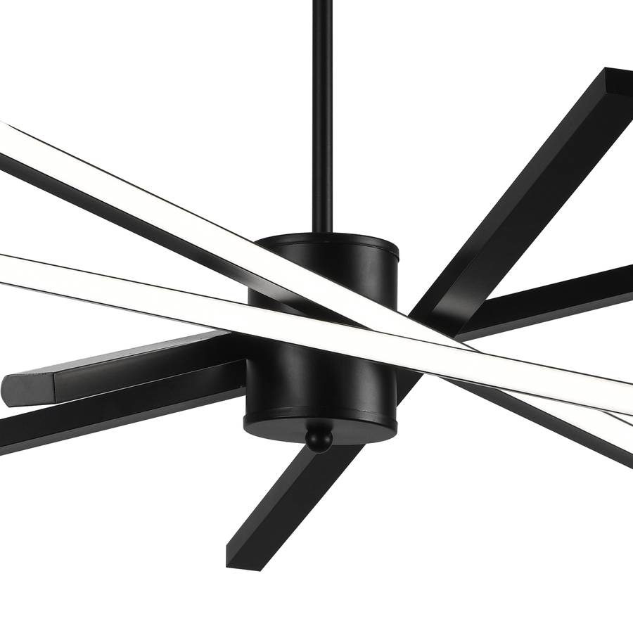 Lustre LED avec télécommande LT176/5BK, 69W, 5 éléments, lumière froide/chaude/neutre, variable, noir, hauteur réglable