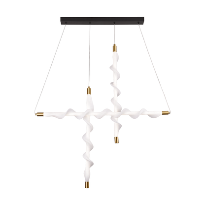 Lustre LED suspendu en acrylique LT761/3GD, lumière 3000/4000/6000K, blanc, hauteur réglable