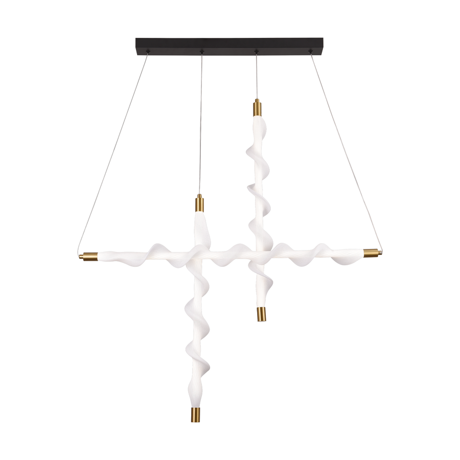 Lustre LED suspendu en acrylique LT761/3GD, lumière 3000/4000/6000K, blanc, hauteur réglable