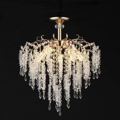 Lustre en cristal STROZZI Elegance 5xE14, diamètre 49cm, doré