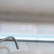 Miroir LED rectangulaire 100x65cm Système anti-buée EDGE Touch, Cadre Noir