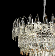 Lustre en cristal CC6687/500CR 9x E14, diamètre 49 cm, chrome brillant, hauteur réglable