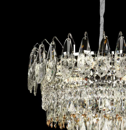 Lustre en cristal CC6687/500CR 9x E14, diamètre 49 cm, chrome brillant, hauteur réglable