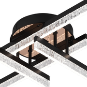 Lustre LED avec télécommande LT179/4BK, 34W, 4 éléments, lumière froide/chaude/neutre, variable, noir