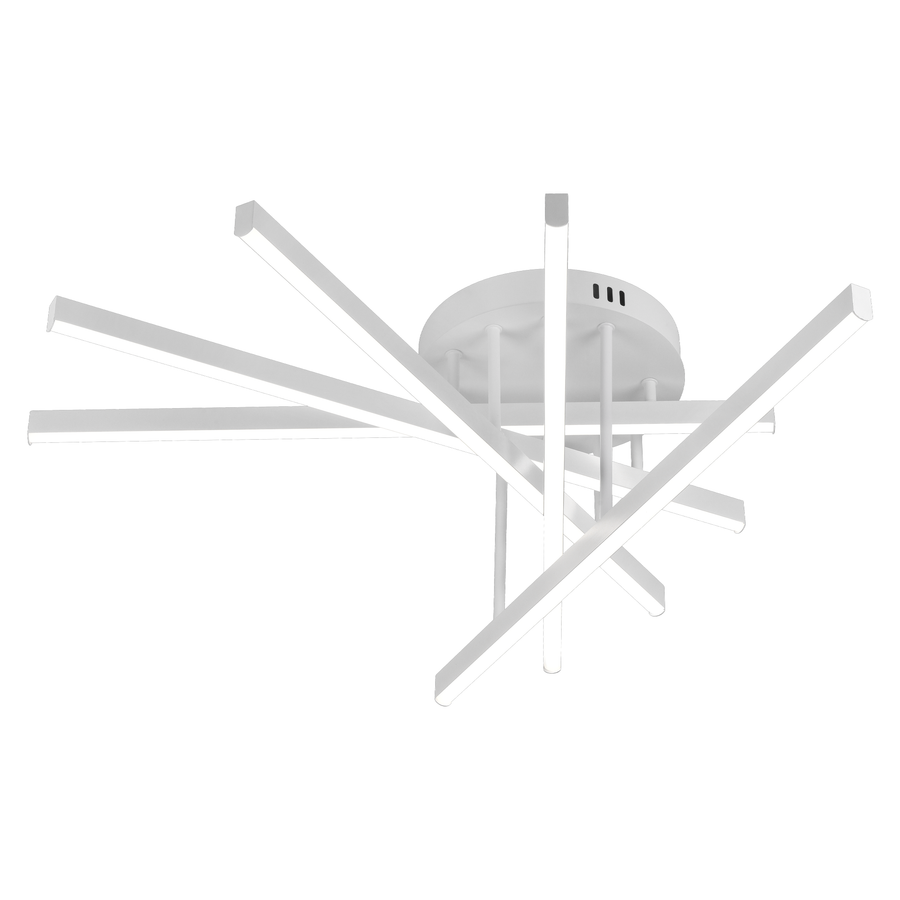 Lustre LED télécommandé GIO, 68 W, 5 éléments, lumière froide/froide/neutre, intensité variable, blanc