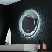 Miroir LED rond, 60 cm, Lira Touch, système anti-buée, intensité variable