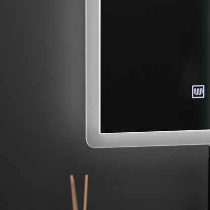 Miroir LED rectangulaire, 80x60cm, Touch VENERA, Système anti-buée, Gradable