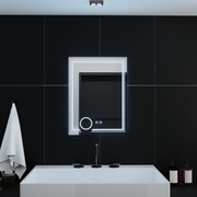 Miroir LED rectangulaire, 60x80cm, CANTO Touch, système anti-buée, intensité variable
