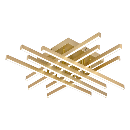 Lustre LED avec télécommande LINEX, 109W, lumière 3000K/4000K/6000K, variable, doré