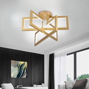 Lustre LED avec télécommande 71W, 3 Éléments, Lumière Froide/Chaude/Neutre, Dimmable, Doré