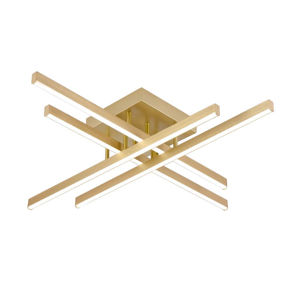 Lustre LED avec télécommande LINEX, 53W, lumière 3000K/4000K/6000K, variable, doré