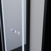 Miroir LED rectangulaire, 60x150cm, Capteur Radar Bianca Marcello, Système Antibuée, Horloge & Thermomètre, Dimabila, Dressing Couture