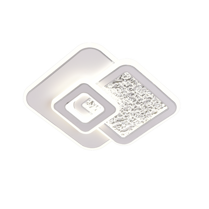 Lustre LED KOMPACTO 56W, 3 Carrés, Lumière Froid/Chaud/Neutre, Blanc