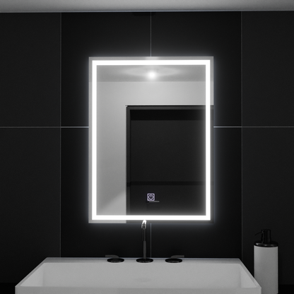 Miroir LED rectangulaire, 50x70cm, FRAME Basic Touch