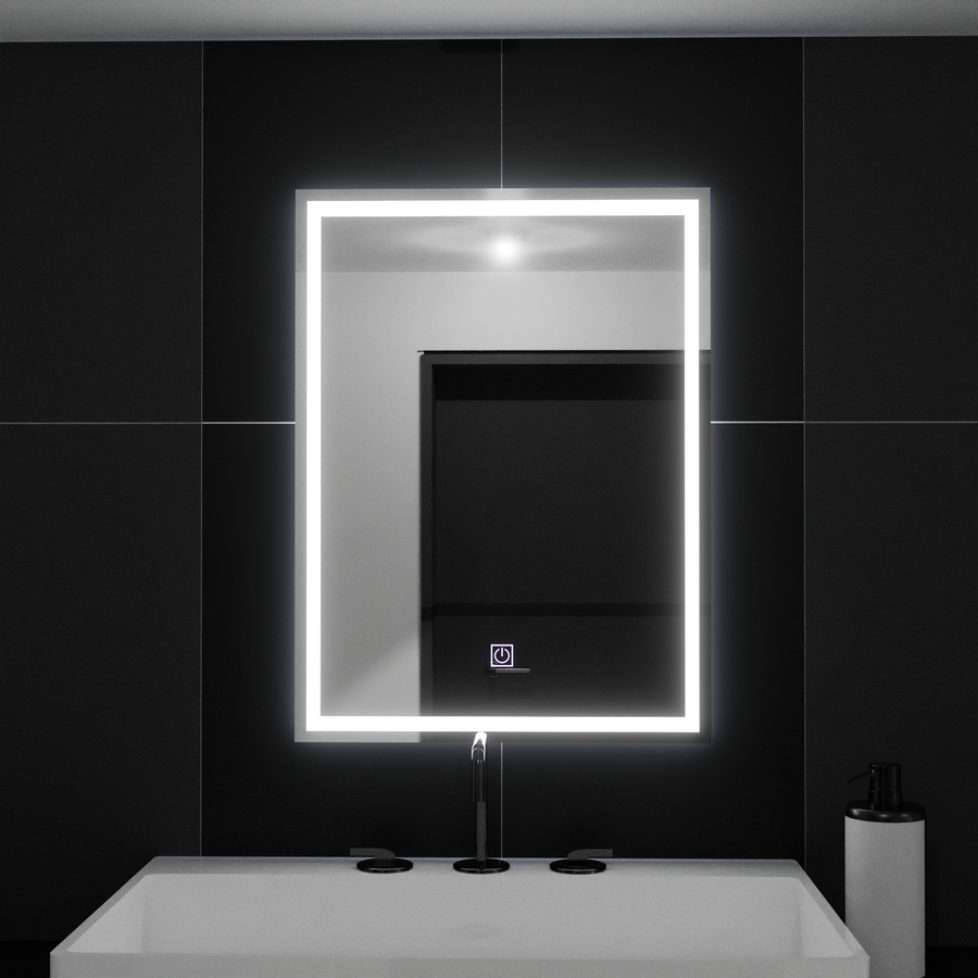 Miroir LED rectangulaire, 50x70cm, FRAME Basic Touch