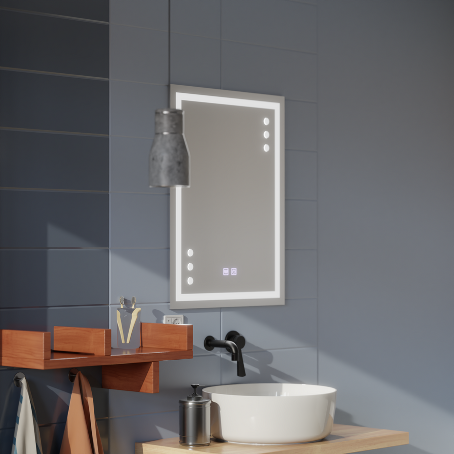 Miroir LED Touch Système Anti-buée Infima 60X80cm