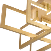 Lustre LED avec télécommande 96W, 4 Éléments, Lumière Froide/Chaude/Neutre, Dimmable, Doré