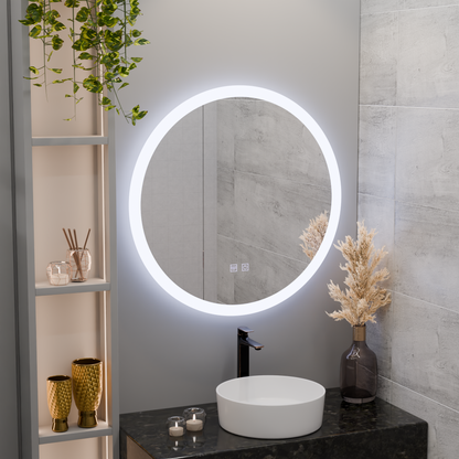 Miroir LED rond, 60 cm, Noxia Touch, système anti-buée, intensité variable