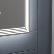 Miroir LED rectangulaire, 60x80cm, ADIS Touch, système anti-buée, intensité variable