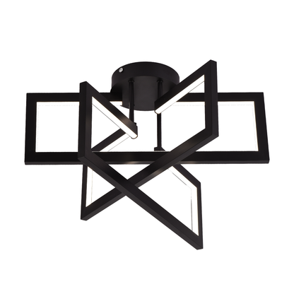 Lustre LED avec télécommande 72W, 3 éléments, Lumière froide/chaude/neutre, Dimmable, Noir, LT750/3BK