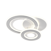 Lustre LED SQUARE 53W, 3 Cercles, Lumière Froide/Chaude/Neutre, Blanc