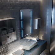 Miroir LED Touch Erich S86/60X80 Système anti-buée, horloge et température 60x80 cm