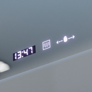 Miroir LED rectangulaire, 100x65 cm, Verite Royale Gold Motion Glow Marcello, système anti-buée, horloge et thermomètre, intensité variable