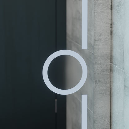 Miroir LED rectangulaire, 75x90cm, Eclat MotionGlow Marcello, système anti-buée, horloge et thermomètre, loupe cosmétique, variable