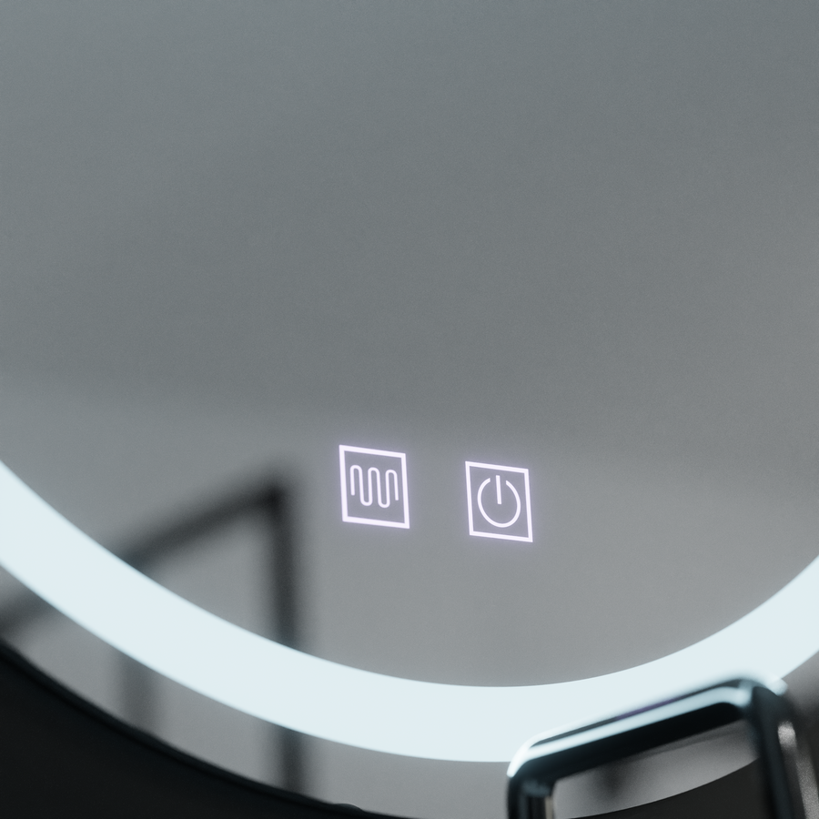 Miroir LED rond 50 cm Lucea Touch Antibuée System