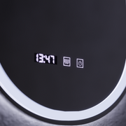 ONIRA Miroir Tactile LED Système de Désembuage, Horloge et Température 50x80 cm