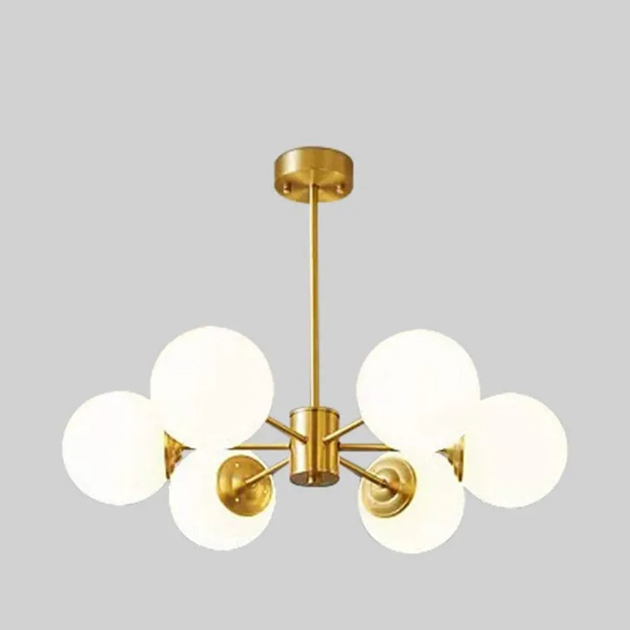 Lustre LOFT Manor, 6x E27, or blanc, métal