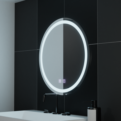 Miroir LED rond, 70 cm, Lucea Touch, système anti-buée, intensité variable