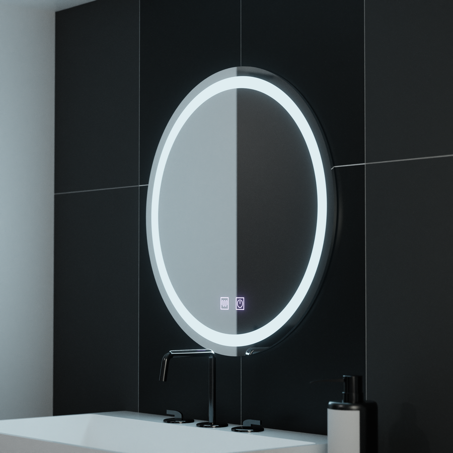 Miroir LED rond, 70 cm, Lucea Touch, système anti-buée, intensité variable