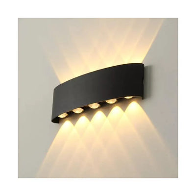 Applique murale LED Fantas intérieur/extérieur, 10 sources x 1W, IP65, noir, 3000K