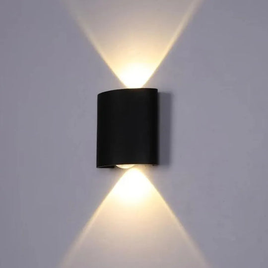 Applique murale LED extérieure et intérieure Fantas, 2 sources x 1 W, IP65, métallique, noire, 3000 K Appliques murales extérieures Titre par défaut Alessandro Design
