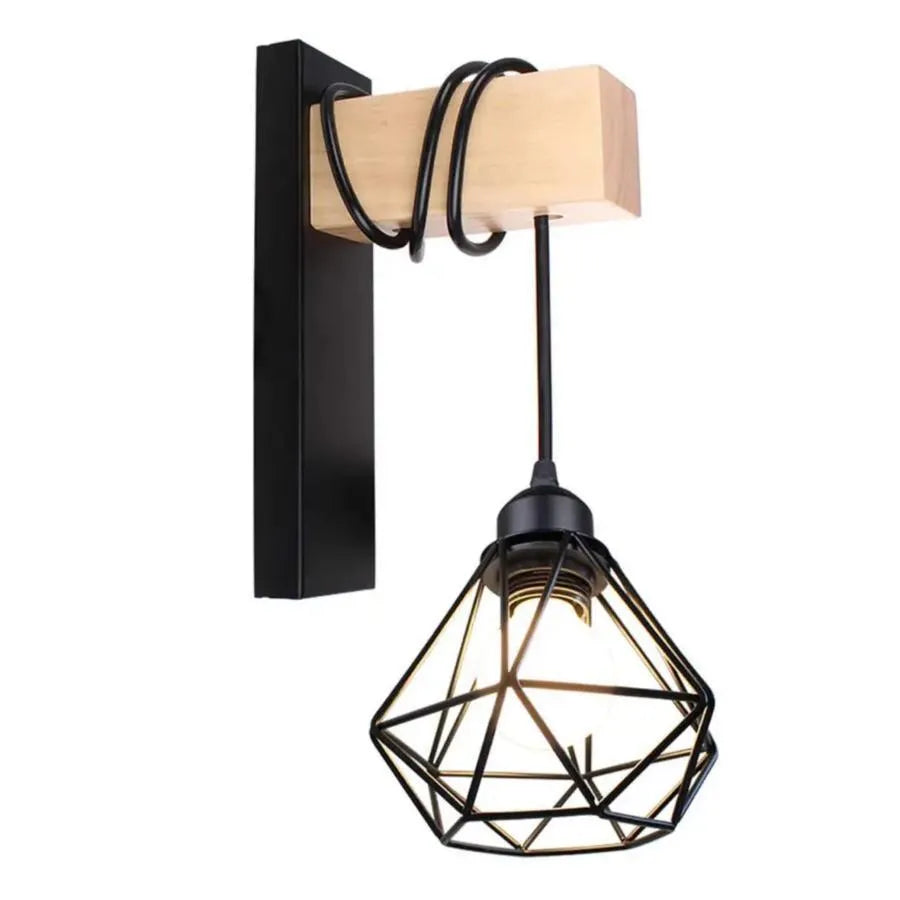 Lampe Audrey 1x E27 Noir Marron