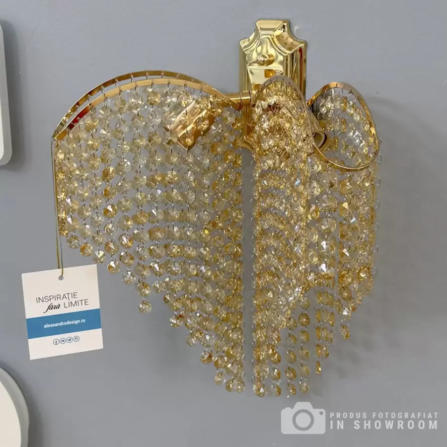 Applica Crystal Sapphire 2x E27 Or Brillant Brillant, Rangs de cristaux