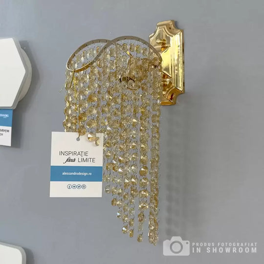 Applique Cristal Ander 1xE14 Or Applique d'intérieur Default Title Alessandro Design