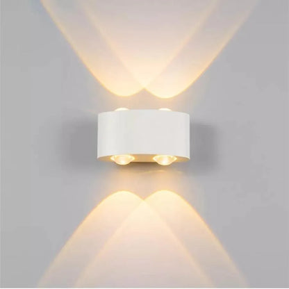 Applique LED Fantas Extérieure et Intérieure, 4 Sources x 1W, IP65, Métallique, Blanc, 3000K