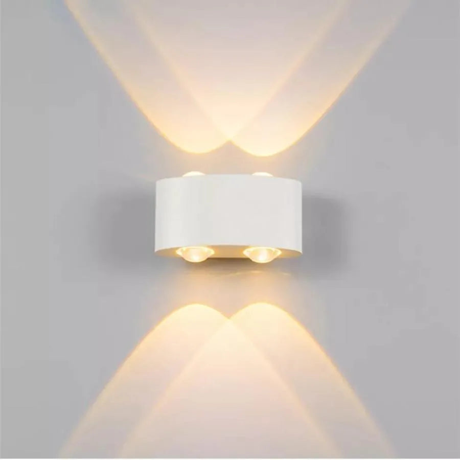 Applique LED Fantas Extérieure et Intérieure, 4 Sources x 1W, IP65, Métallique, Blanc, 3000K